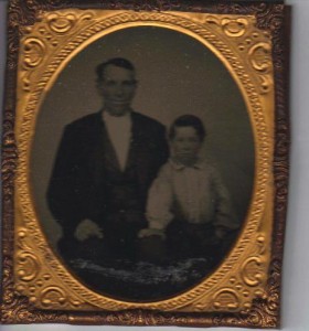 Jacob Poe and son Charles E ca 1860 (Frances and John Finley Collection)