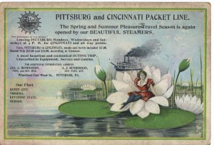 Pittsburgh Cincinnati Packet Line Advertisement (F Nash Collection)