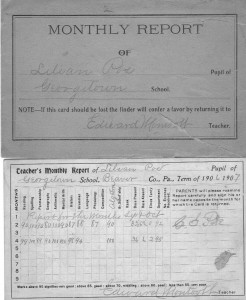 Lillian May Poe Report Card1906-1907